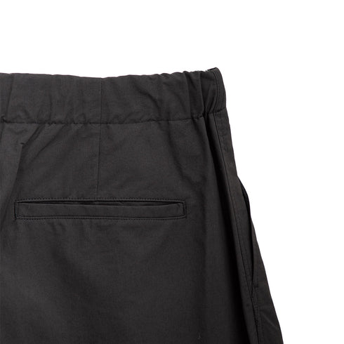 Amomento Cotton Nylon Wide Capri Pants Black AM24FWM14PT Degli Uberti